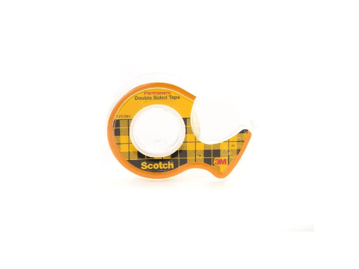 3M Scotch Double Sided Tape with Dispenser 1/2" x 250"