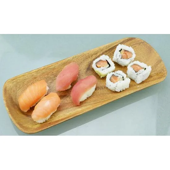 Acacia Wood Round Oval Tray