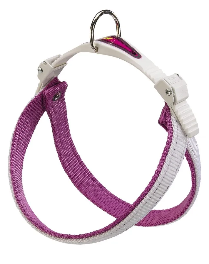 Agila Dual Colours Nylon Harness for Dogs - Purple/White