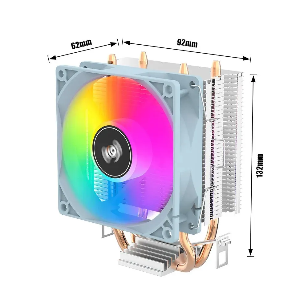 Aigo Ice200pro Air Cpu Cooler 2 Heatpipes 3pin Pwm Fan Quiet Ventilador Intel 115x 1200 1700 Am4 Am5 Amd
