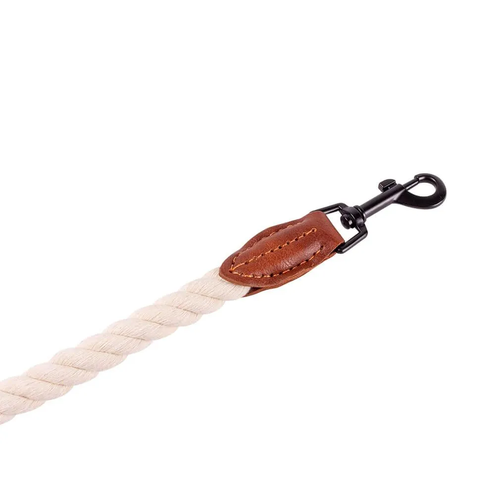 AllPetSolutions Cotton Rope Dog Lead, Cream, 120cm