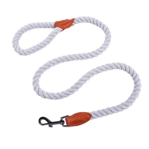 AllPetSolutions Cotton Rope Dog Lead, Grey, 120cm