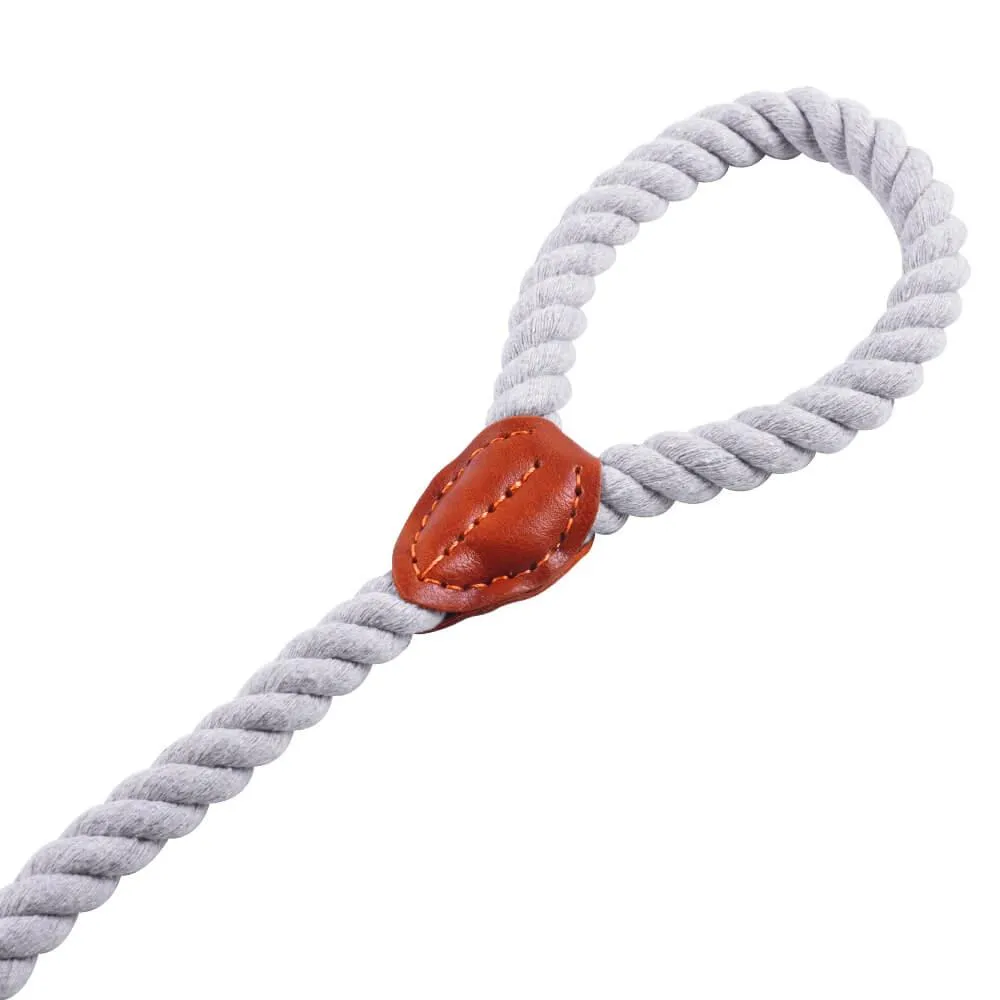 AllPetSolutions Cotton Rope Dog Lead, Grey, 120cm
