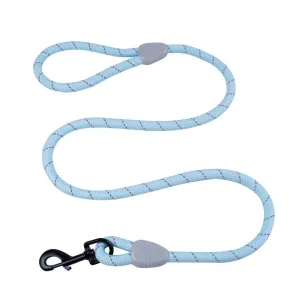 AllPetSolutions Reflective Rope Dog Lead, Blue, 140cm