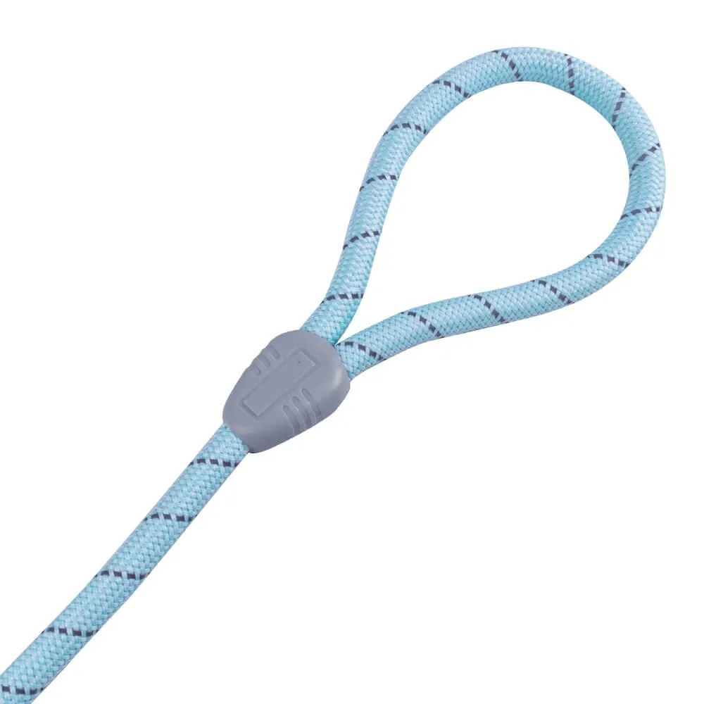 AllPetSolutions Reflective Rope Dog Lead, Blue, 140cm