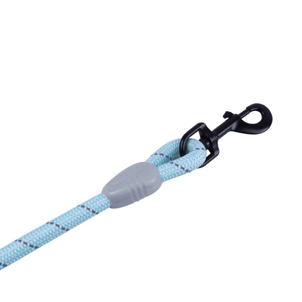 AllPetSolutions Reflective Rope Dog Lead, Blue, 140cm