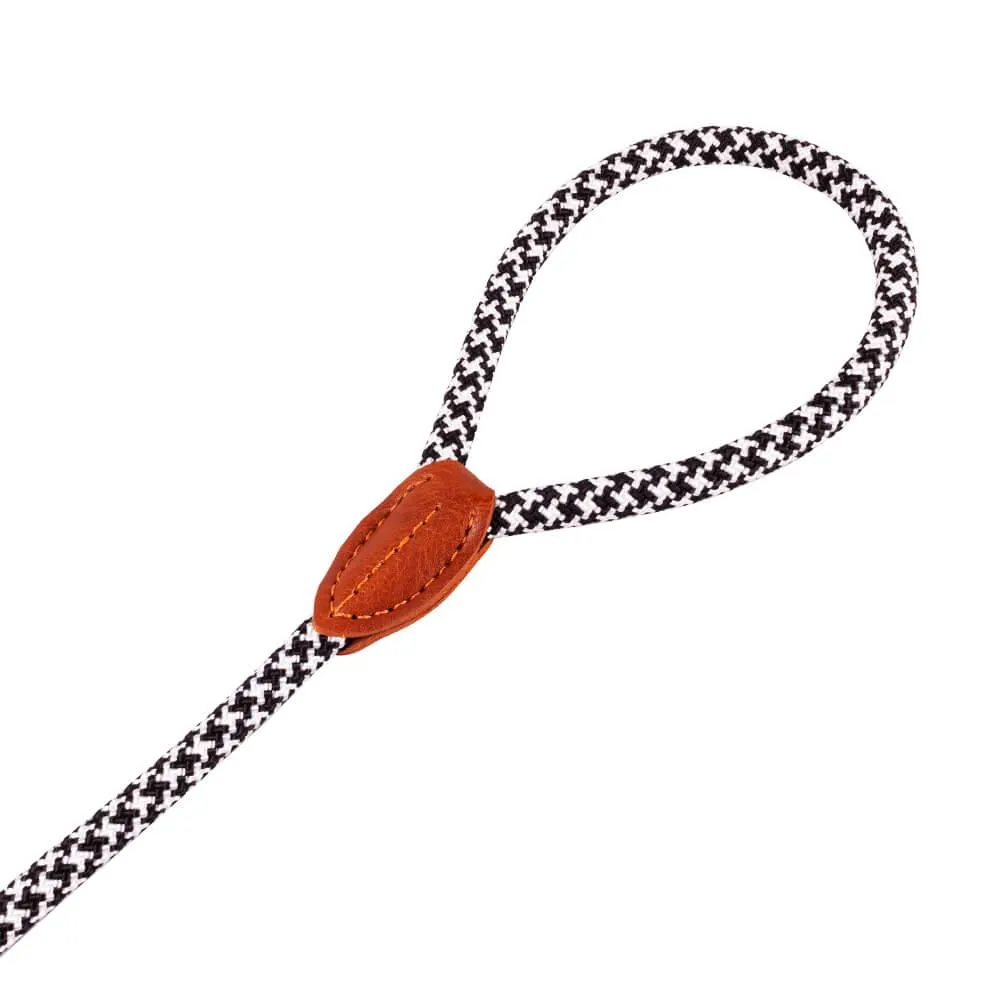 AllPetSolutions Rope Dog Lead, Black / White, 120cm