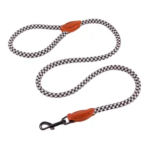 AllPetSolutions Rope Dog Lead, Black / White, 120cm