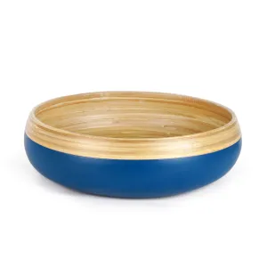 Bamboo Fruit Bowl & Home Decor Bowl (Blue)