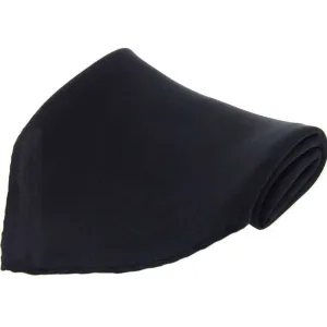 Black Diagonal Twill Silk Pocket Square