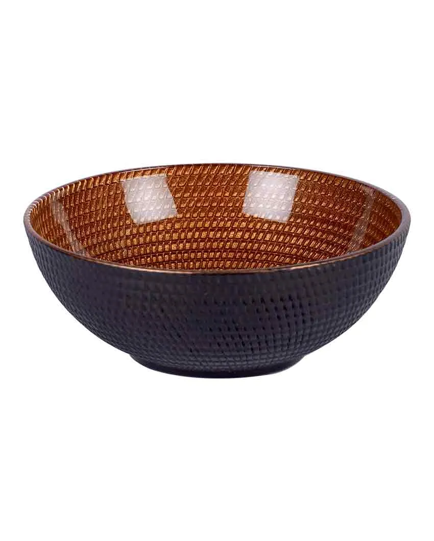 Black Textured Glass Serving Bowls | 300 ML | 5 x 2 inches