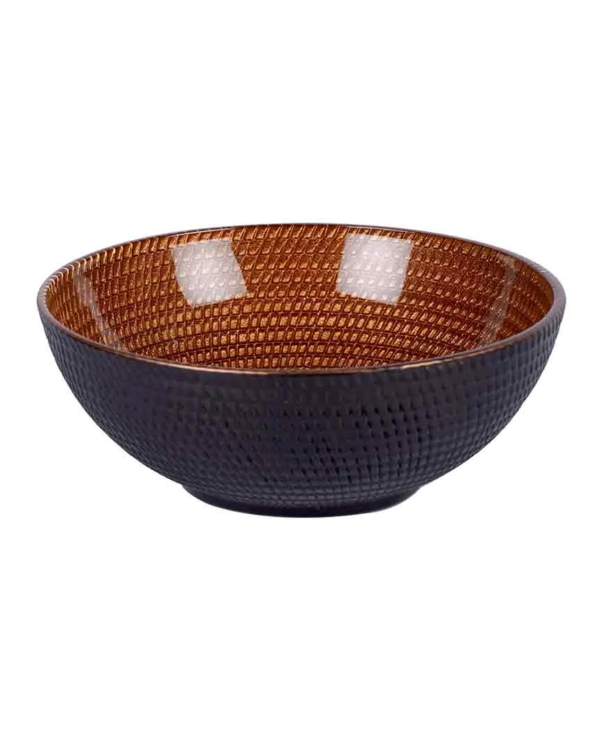 Black Textured Glass Serving Bowls | 300 ML | 5 x 2 inches