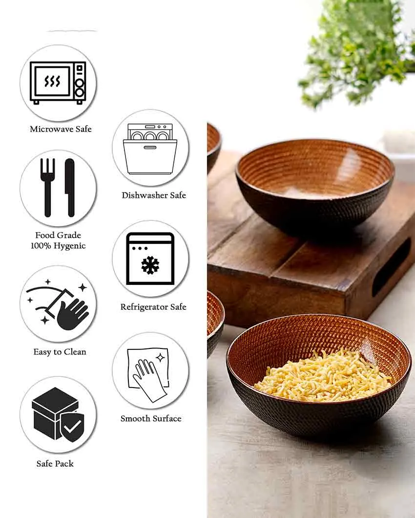 Black Textured Glass Serving Bowls | 300 ML | 5 x 2 inches