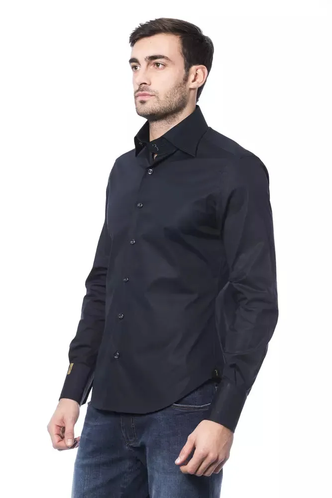 Blue Cotton Men's Shirt