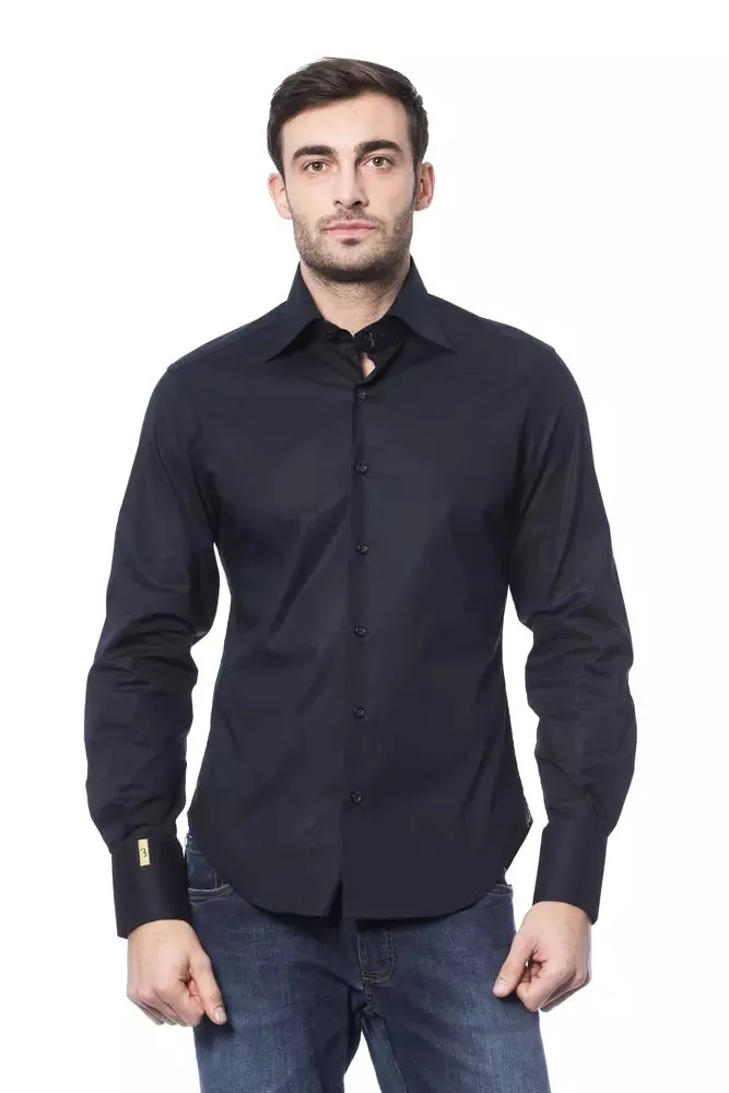 Blue Cotton Men's Shirt