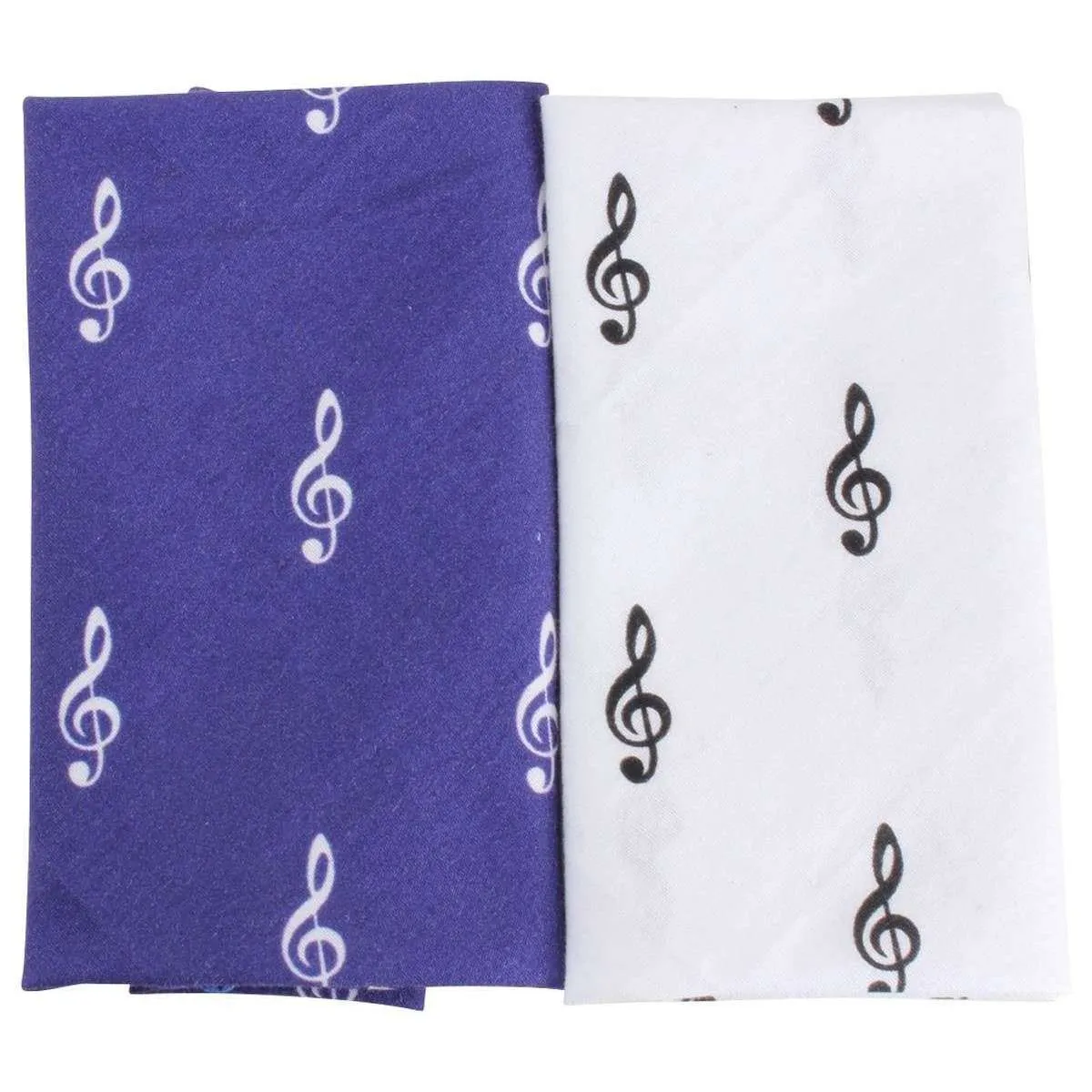 Blue Treble Clef Handerchief Set