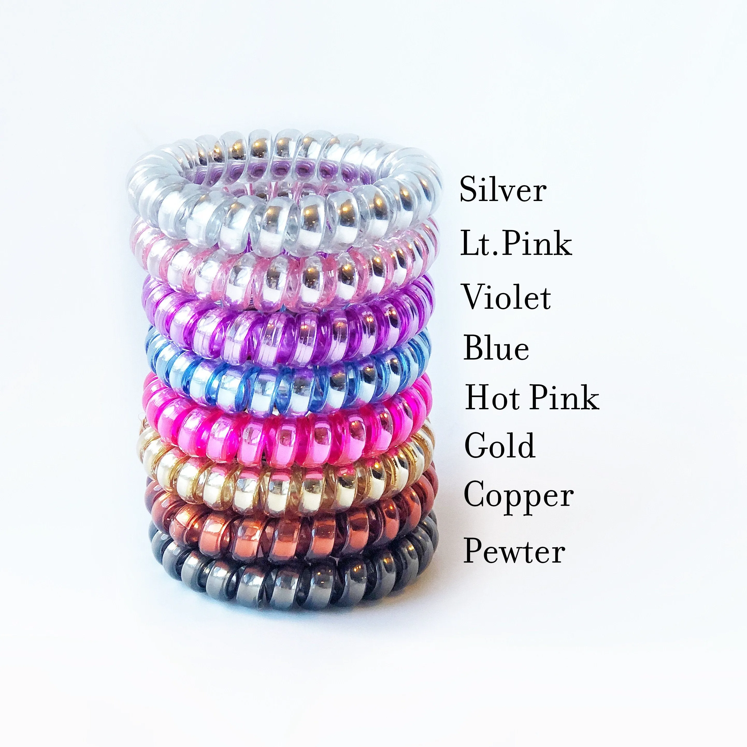 Blush Pink Floral Bachelorette Party Favors, To Have And To Hold Your Hair Back, Spiral Hair Ties - FR100