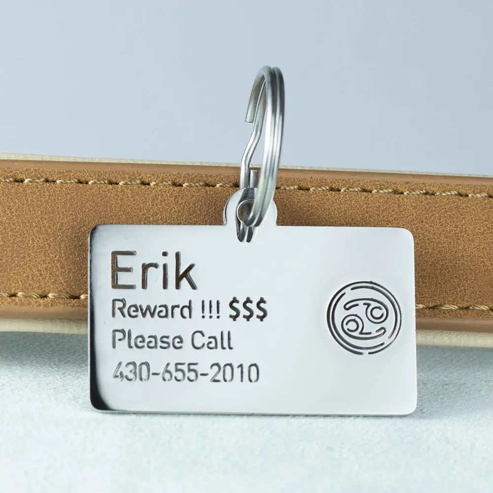 Cancer Zodiac Dog ID Tag