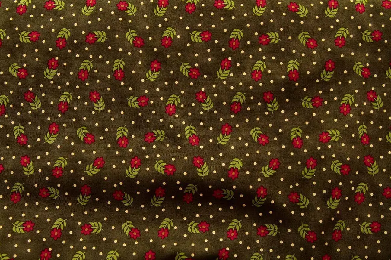 Cape Daisy Black Patchwork / Craft Fabric