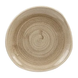 Churchill Stonecast Patina Antique Organic Round Plates Taupe 186mm (Pack of 12)