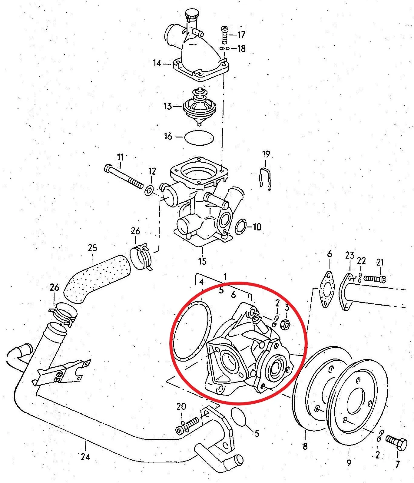 Coolant Pump for 2.1 Waterboxer