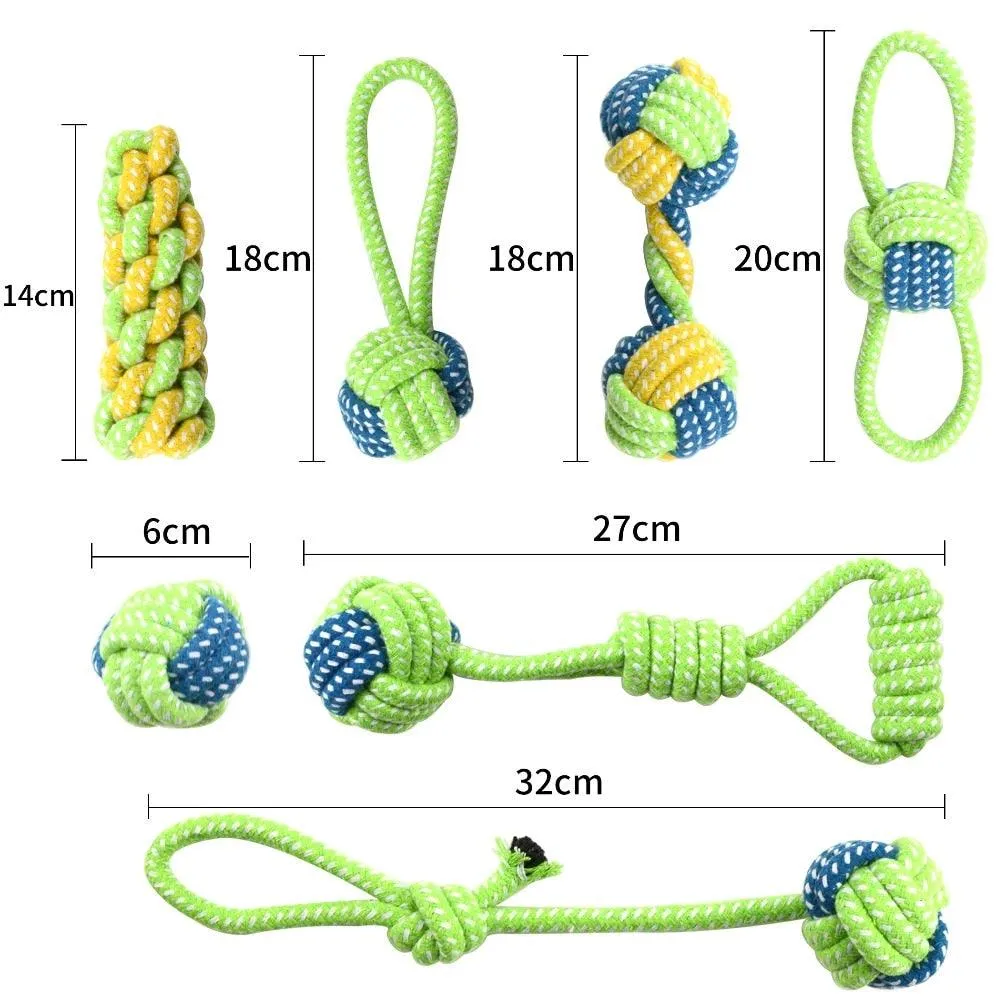 Cotton Rope Toys for Pets 7 pcs Set