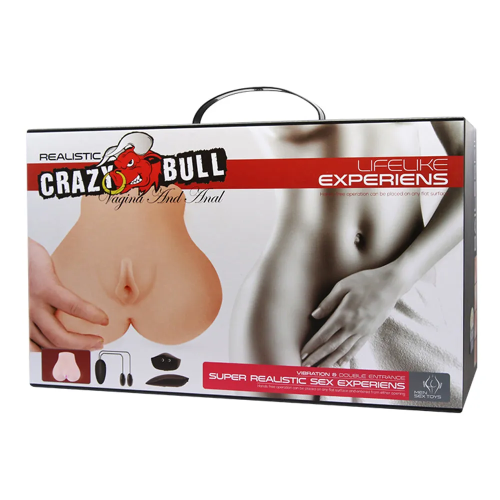 Crazy Bull Double Entrance Vibrating Vagina & Anal Masturbator