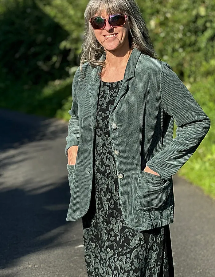 Cut Loose Pocket Blazer in Myrtle