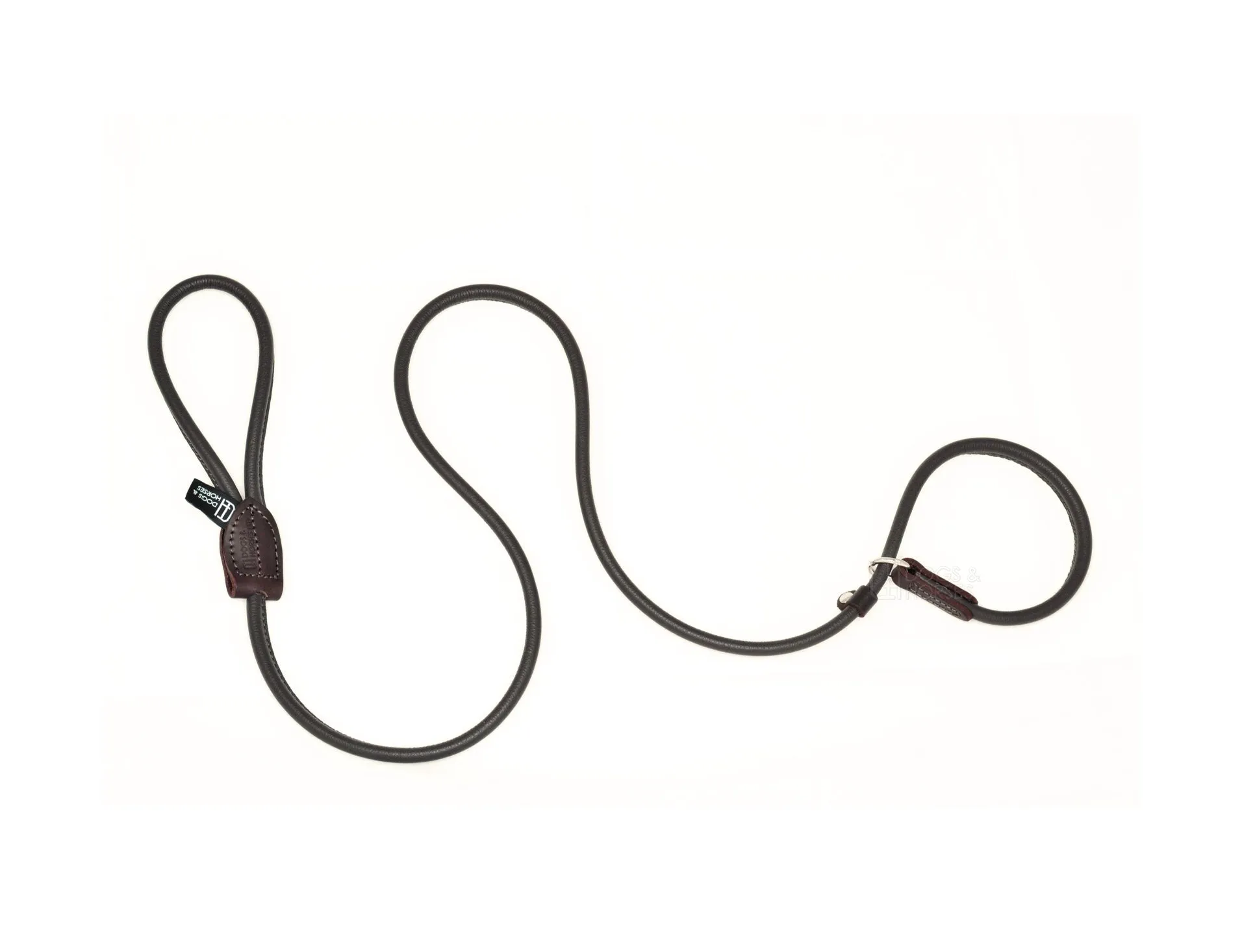 Dogs & Horses Rolled Leather Slip Lead Brown