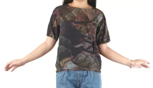 Elk deep unique print top size XS, best fits 6