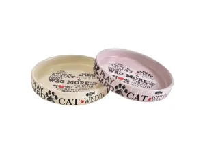 English Love Pattern Ceramic Bowl yellow