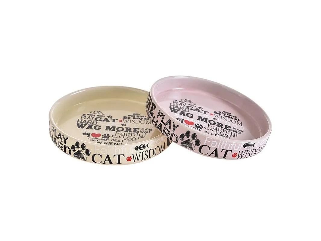English Love Pattern Ceramic Bowl yellow