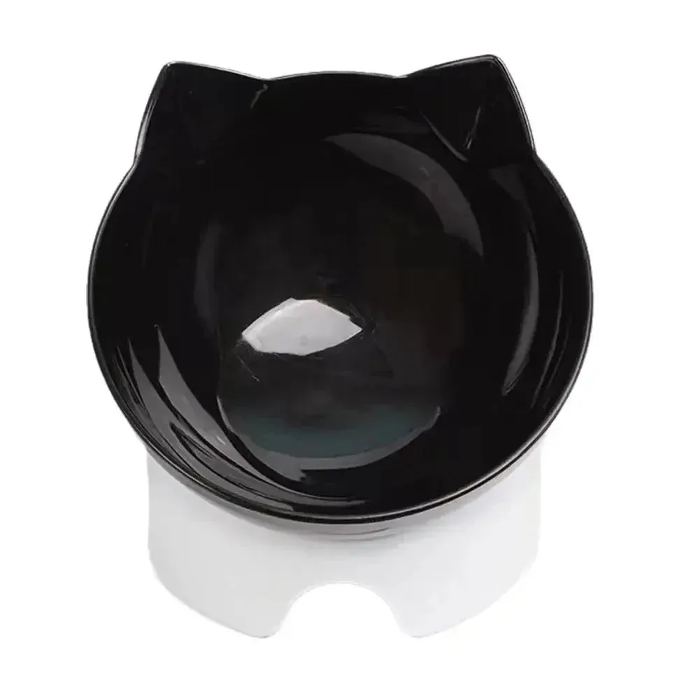 Ergonomic Non-Slip Cat Bowl with Elevated Design for Neck Protection