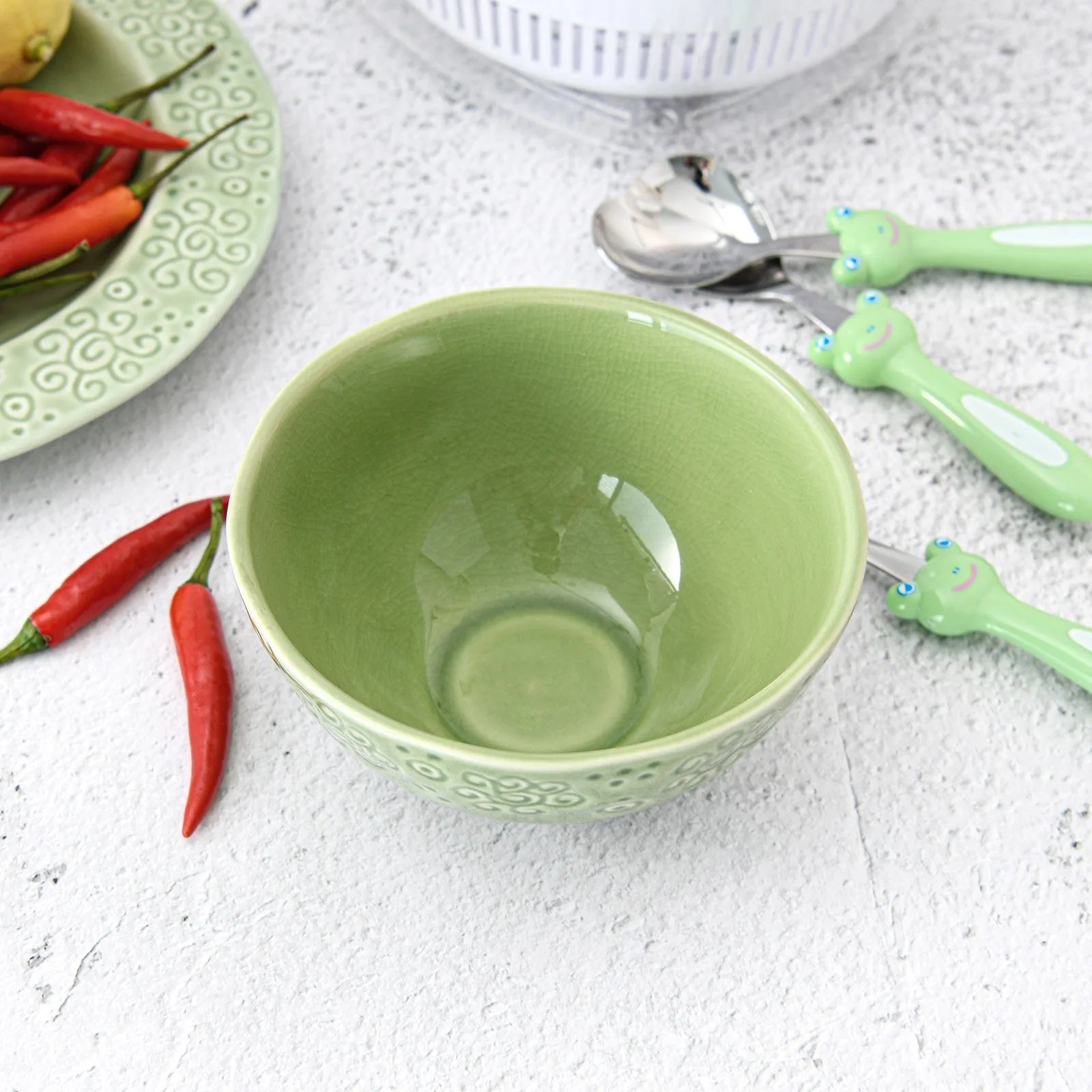 Fissman Ceramic Bowl Green 14cm
