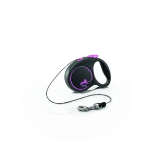 Flexi Black Design Cord Xs Pink 3m 1-8kg (10ft 1-18lbs)