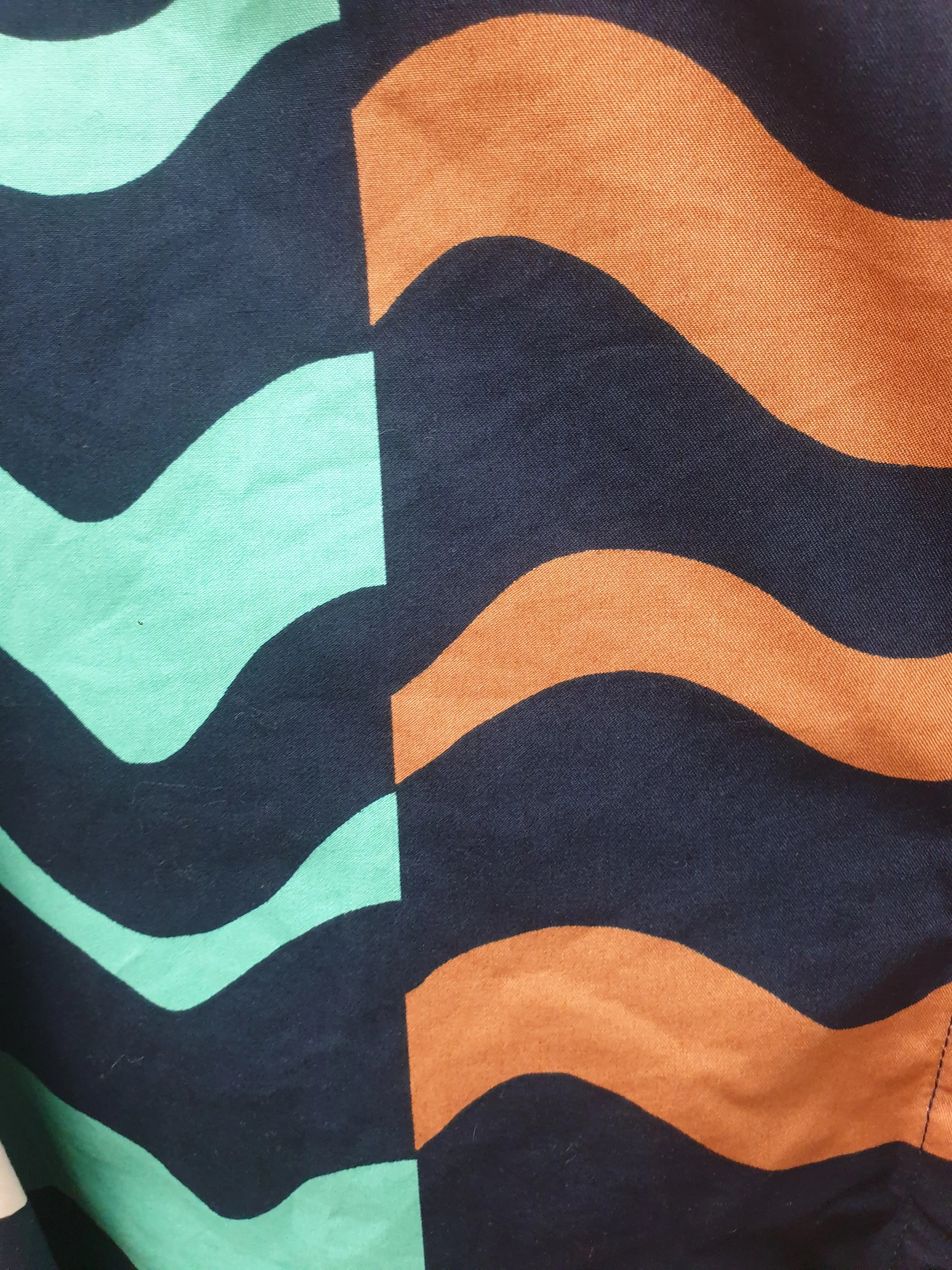 Gorman colourful wave print cotton shirt size 12