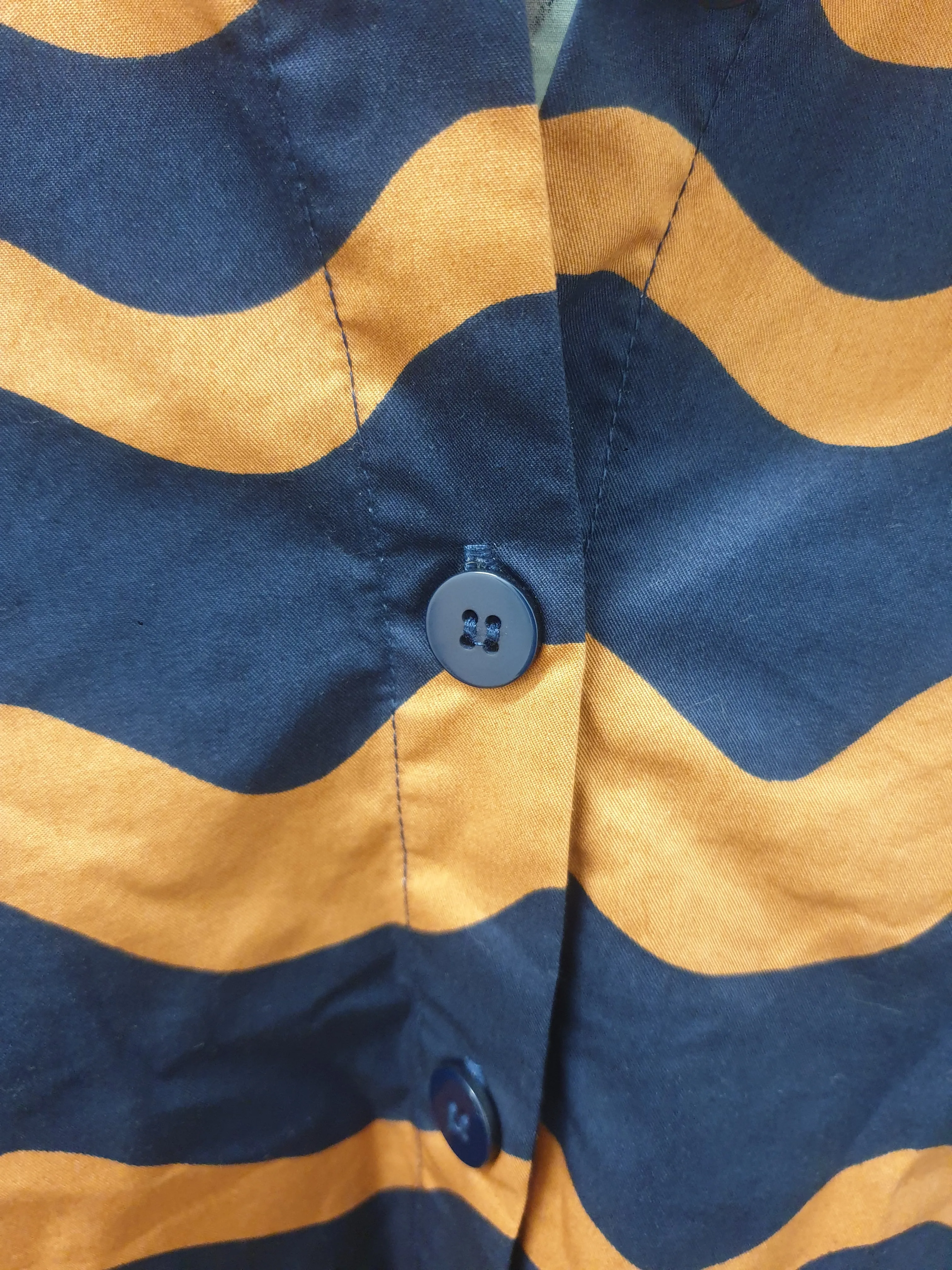 Gorman colourful wave print cotton shirt size 12