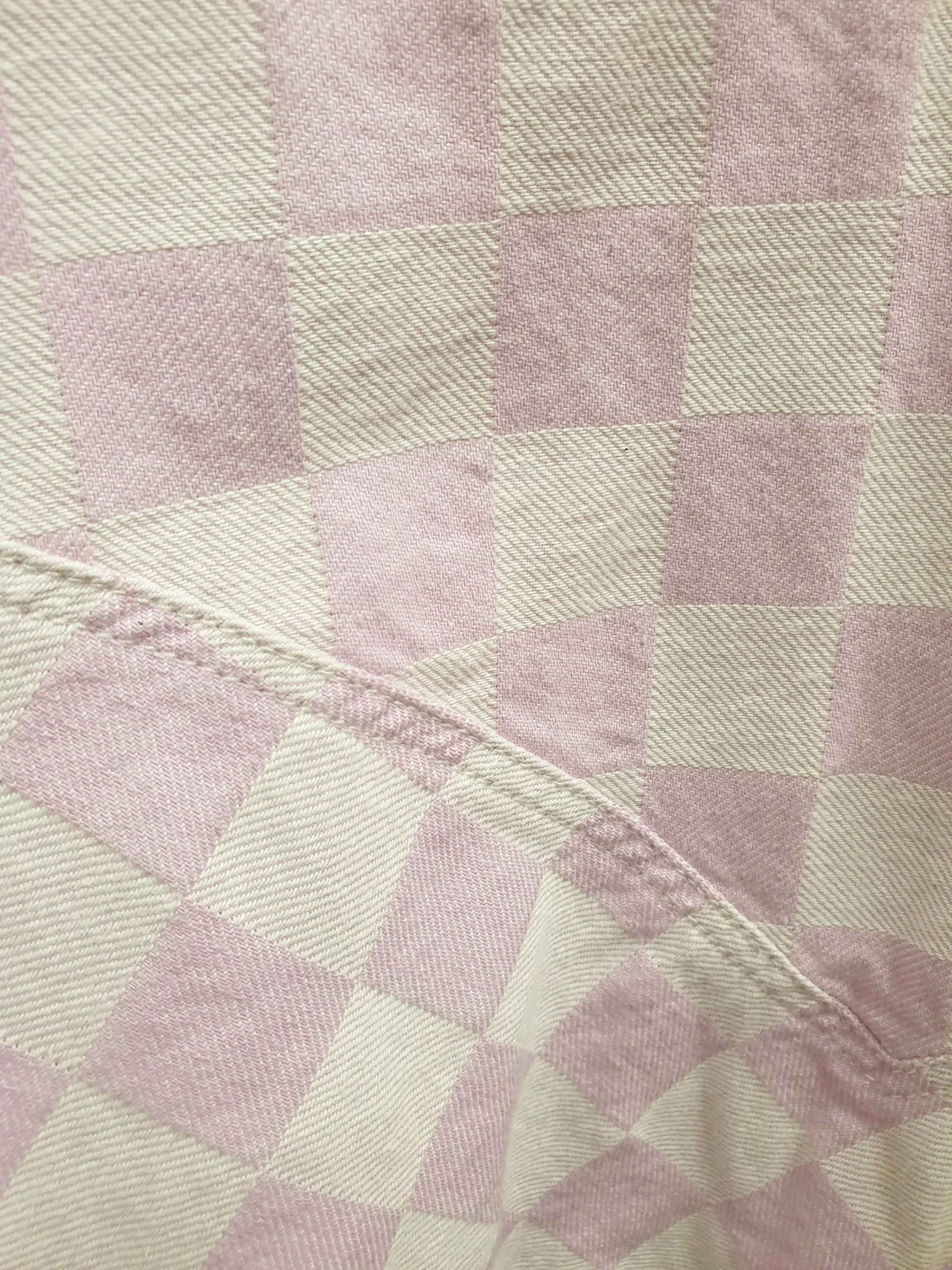 Gorman cropped pink and white check print top size 6, fits 6 and 8