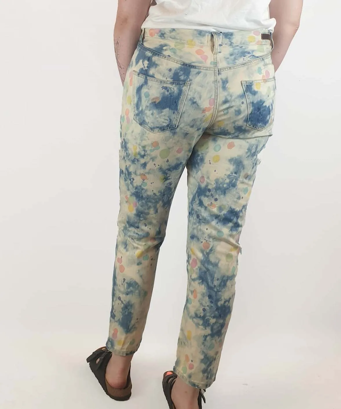 Gorman paint splatter print jeans size 14, fits size 12-14