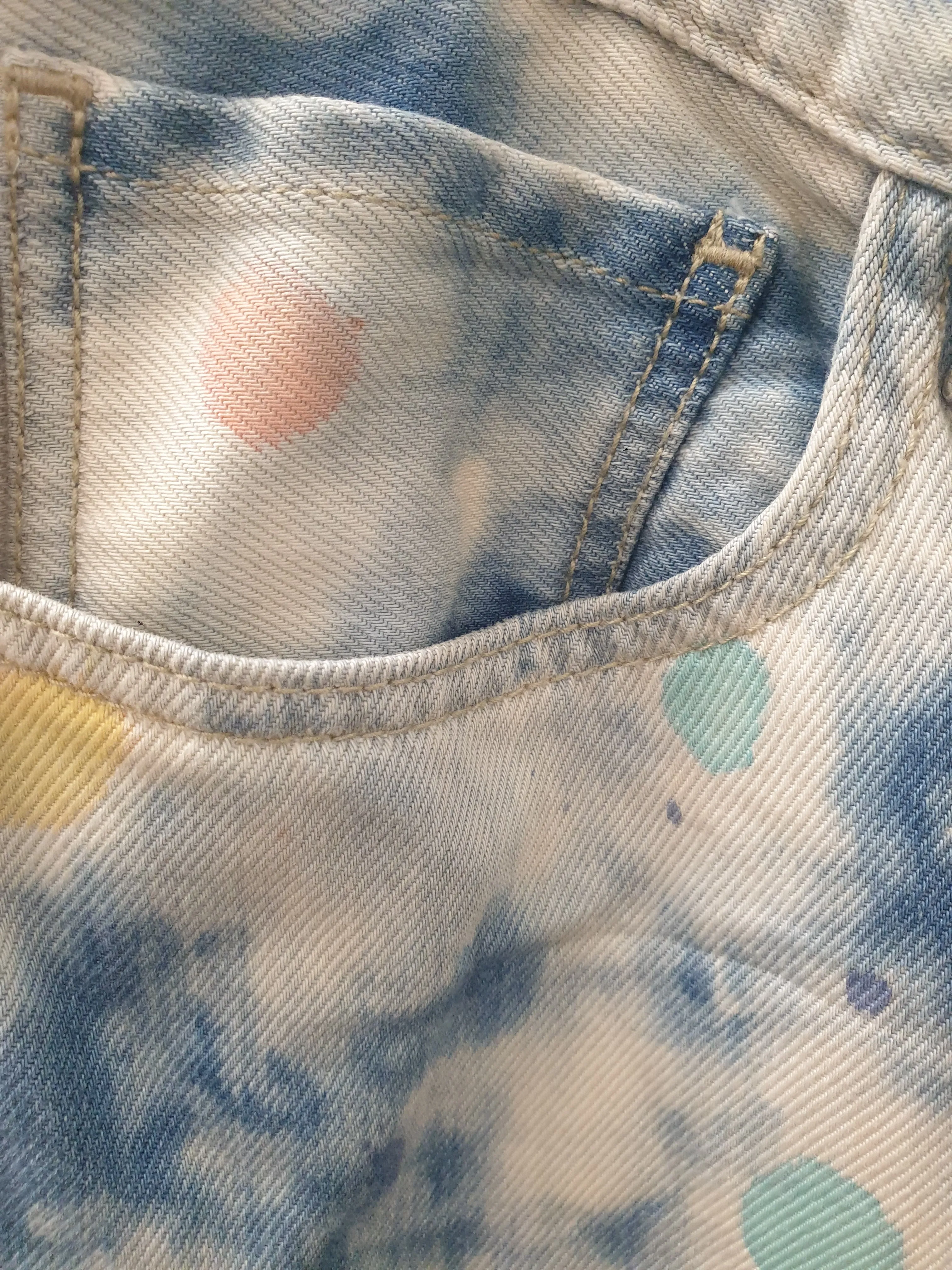 Gorman paint splatter print jeans size 14, fits size 12-14