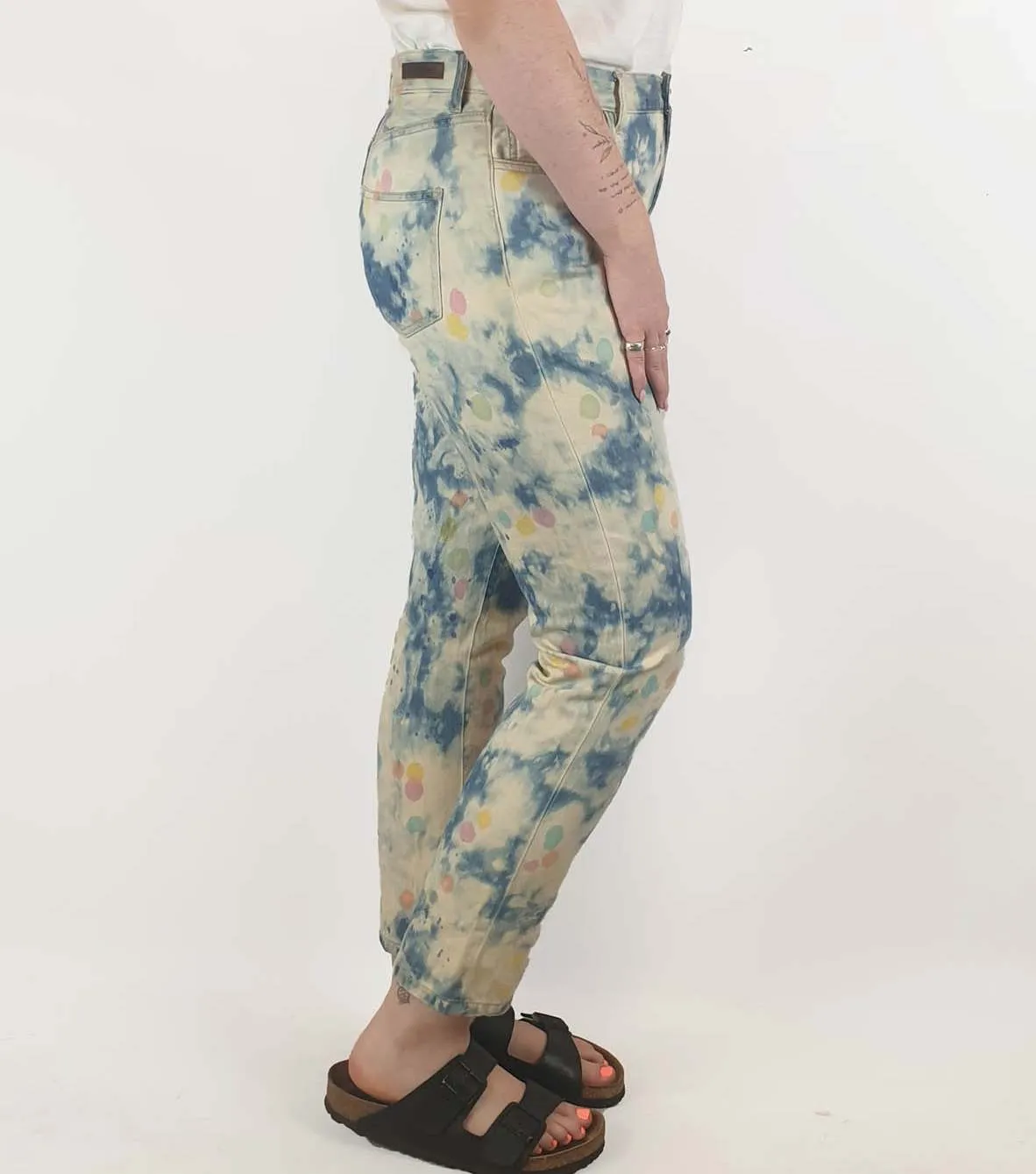Gorman paint splatter print jeans size 14, fits size 12-14
