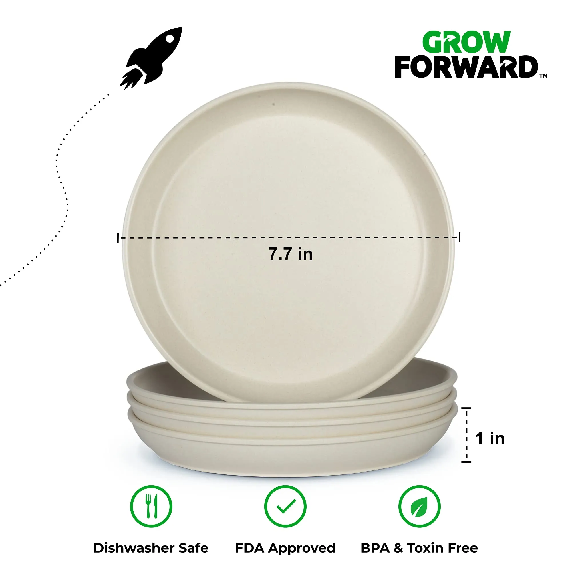 Grow Forward: Kids Bamboo Bowl and Plate Set