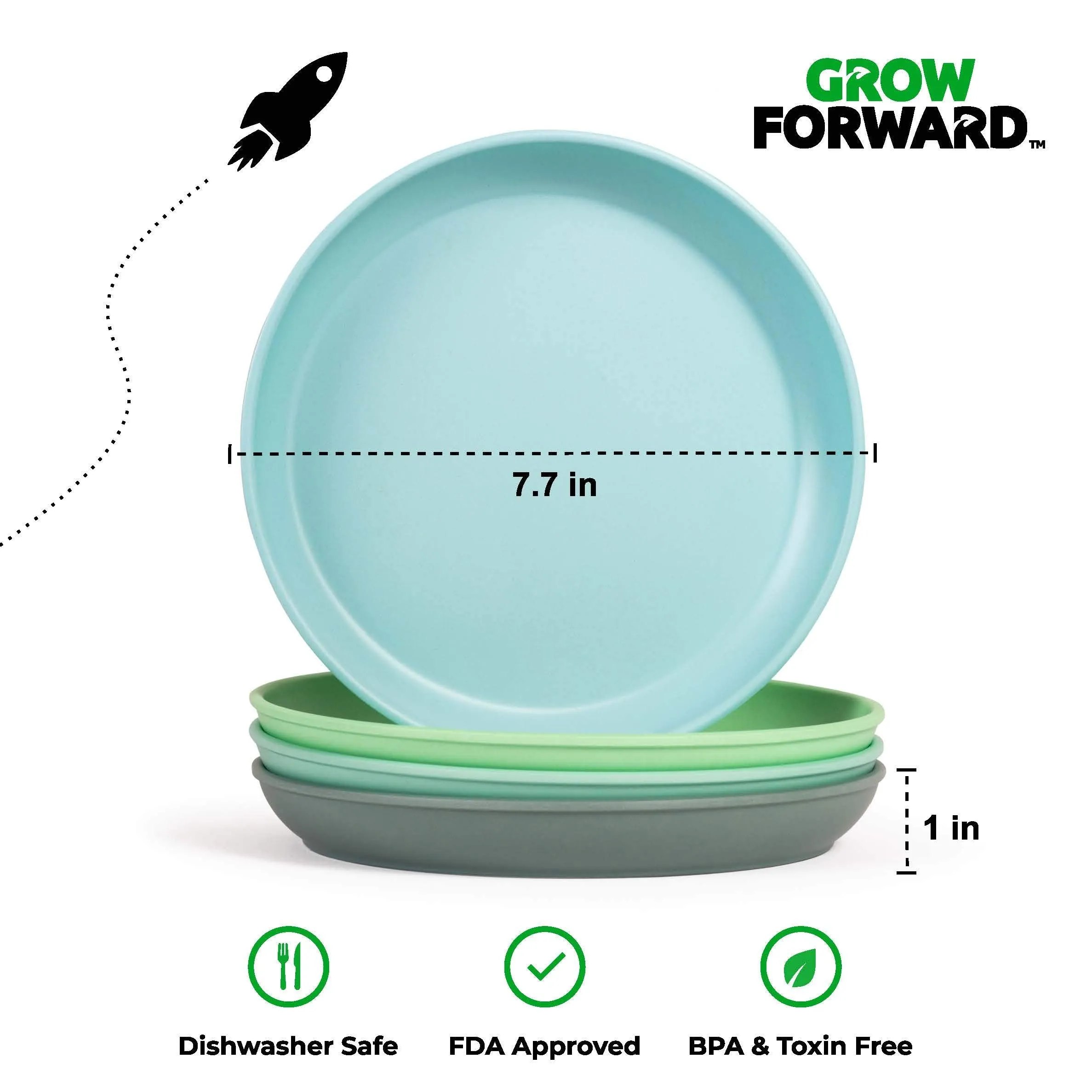 Grow Forward: Kids Bamboo Bowl and Plate Set