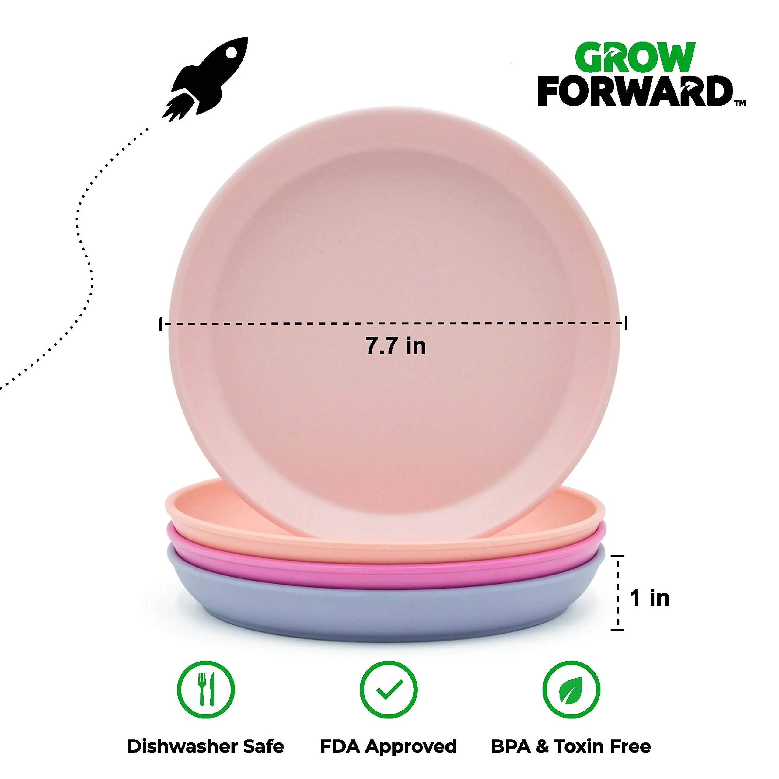 Grow Forward: Kids Bamboo Bowl and Plate Set