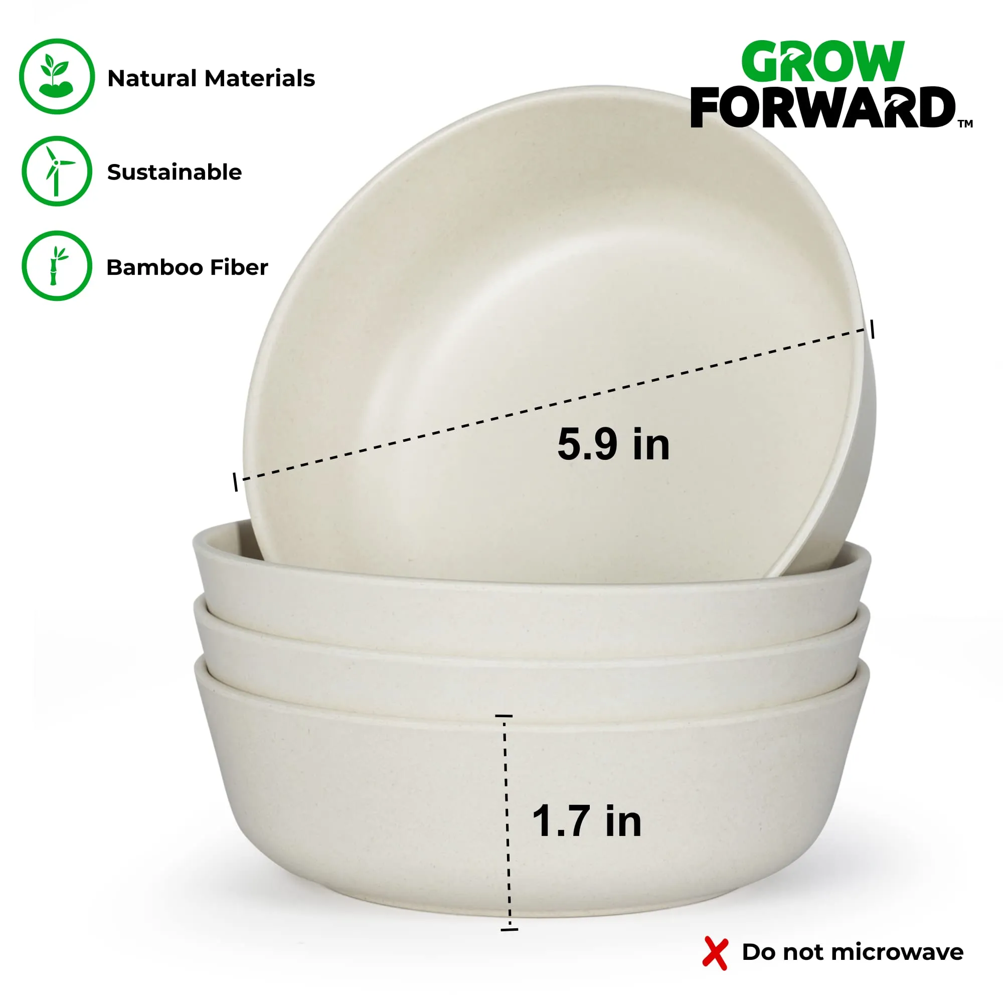 Grow Forward: Kids Bamboo Bowl and Plate Set