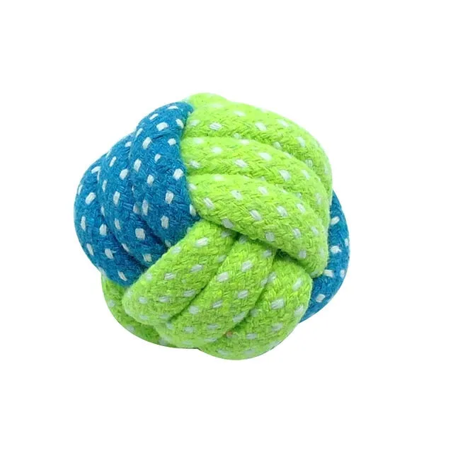 Interactive Cotton Rope Dog Toys Bite-Resistant Pet Puppy Dog Toy. Chew Ball Toy For Small Large Dogs Teeth Cleaning