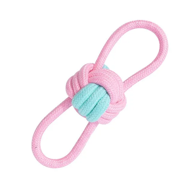 Interactive Cotton Rope Dog Toys Bite-Resistant Pet Puppy Dog Toy. Chew Ball Toy For Small Large Dogs Teeth Cleaning