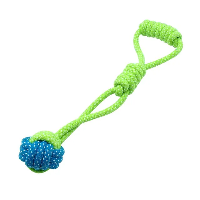 Interactive Cotton Rope Dog Toys Bite-Resistant Pet Puppy Dog Toy. Chew Ball Toy For Small Large Dogs Teeth Cleaning