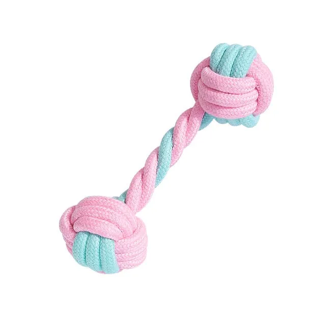 Interactive Cotton Rope Dog Toys Bite-Resistant Pet Puppy Dog Toy. Chew Ball Toy For Small Large Dogs Teeth Cleaning