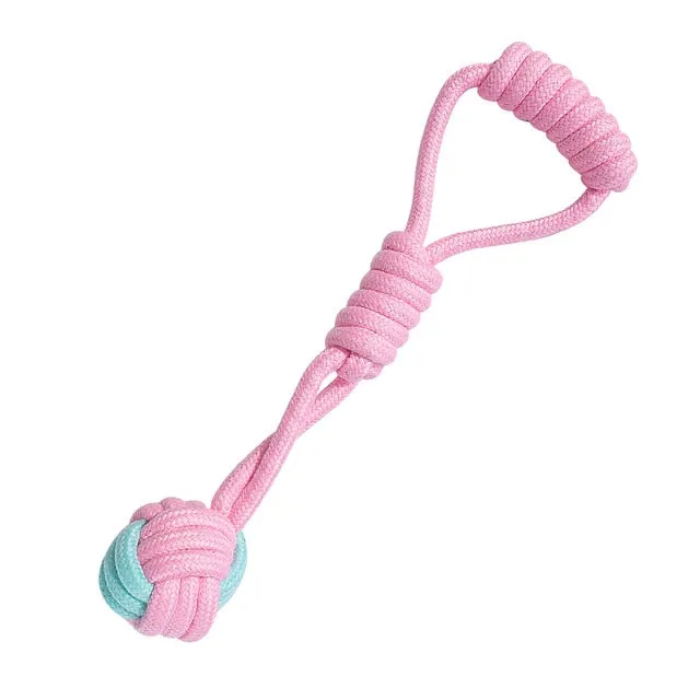 Interactive Cotton Rope Dog Toys Bite-Resistant Pet Puppy Dog Toy. Chew Ball Toy For Small Large Dogs Teeth Cleaning